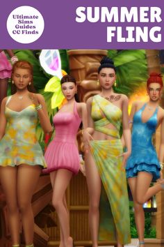 The Summer Fling collection features 14 gorgeous pieces of sims 4 cc that are all brightly coloured with fun pattern swatches. These all come in gorgeous summer styles Cc Shirts Sims 4, Sims 4 Cc Functional Objects, Shirts Sims 4 Cc, Shirts Sims 4, Dresses Sims 4 Cc, Sims 4 Cc Shirts, Sims 4 Cc Pants, Dresses Sims 4, Sims 4 Cc Dresses