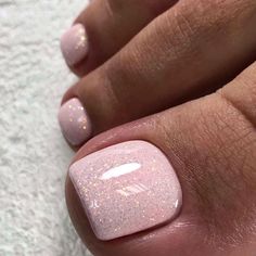 Pale Pink Pedicure, Valentine Pedicure Designs, Best Pedicure Colors, Unghie Sfumate, Pedicure Nail Designs, Unghie Nail Art