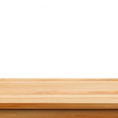 a wooden table with a white background and an empty piece of wood on the top