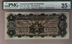 an old australian five dollar note is on display