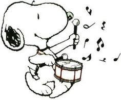 a drawing of a teddy bear playing the drums