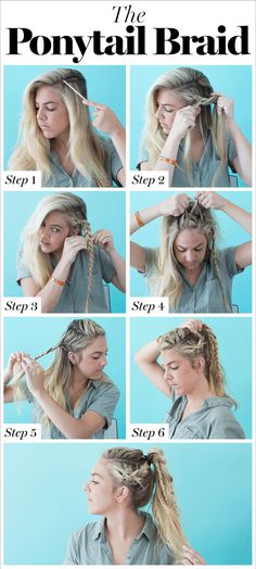 Cute Diy Hairstyles, Come Intrecciare, Braid Your Own Hair, Hairstyles Weave, How To Braid, Braiding Your Own Hair, Diy Braids, Hairstyles Braided