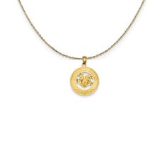 Recall a special vacation memory or inspire a new one with this textured Puerto Rico and frog pendant crafted from 14k yellow gold. The textured pendant measures approximately 18mm (11/16 inch) in diameter by 25mm (1 Inch) in length, which includes the tapered bail. Includes a 18 inch long, 0.9mm wide, solid 14k yellow gold cable chain with a spring ring clasp. Vacation Memories, Bow Jewelry, Circle Necklace, Black Bow, Jewelry Companies, Cable Chain, Spring Rings, Puerto Rico, Yellow Gold