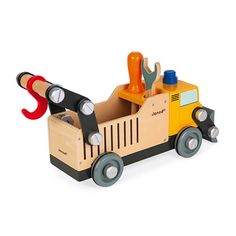 Janod Brico Kids DIY Wooden Construction Truck | NINI and LOLI Diy Construction, Construction Games, Construction For Kids, Wooden Truck, Sustainable Toys, Eco Toys, Ideal Toys, Diy Building, Car Games