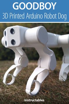 an image of a robot dog made out of toilet paper with text overlay that reads, 3d printed ardui robot dog