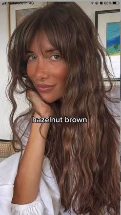 Hazelnut Hair, Rambut Brunette, Brown Hair Looks, Brown Hair Inspo, Ombre Hair Color, Hair Color And Cut, Hair Inspiration Color, Brown Hair Colors