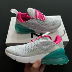 Nike Air Max 270 "South Beach" Platinum White Pink Ah6789-065 Women’s Size 6 Brand New Missing Lids Preppy Nike Air Max, Air 270 Nike, Nike Air Max 270 Women Outfit, Louisiana Chicken, Viper Sunglasses, Nike Air Max 270 Women, Nike Shoes Women Fashion, Preppy Things, Nike Converse