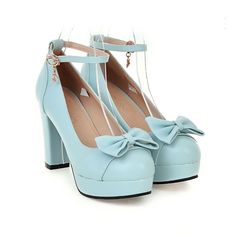 Sweet Bow High Heels Platform Bottom White Shoes Bow High Heels, Work Shoes Women, Butterfly Knot, Ankle Strap High Heels, High Heels Shoes, Shoes Platform, Pump Types, Super High Heels, Bow Shoes