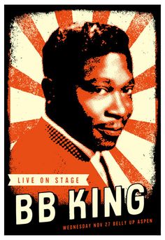 a poster with the words bb king on it