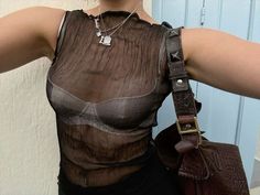 Thrift Style, Sheer Tank Top, Mesh Tank Top, Disco Party, Fashion Fits, Style Jewelry