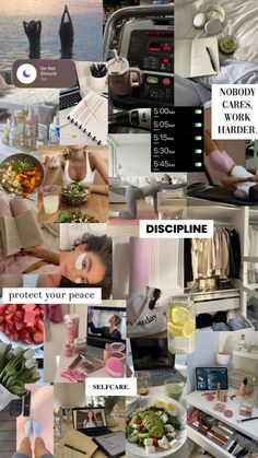 #itgirl #healthy #pilates #discipline #peace #fruits #selfcare #skincare Vision Board Themes, Selfcare Skincare, Vision Board Examples, Life Goals Future, Vision Board Wallpaper, Vision Board Goals, Personal Growth Motivation