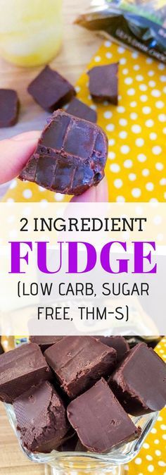 two ingredient fudge low carb sugar free, thm - s