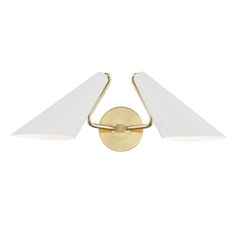 Talia 2 Light Wall Sconce Aged Brass/Dove Gray Combo-Mitzi-HVL-H399102-AGB/DG-Wall Lighting-1-France and Son Metal Canopy, Modern Wall Sconces, Table Lamps For Bedroom, Hudson Valley Lighting, Dove Grey, Burke Decor, Metal Lighting, Light Wall, Aged Brass