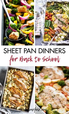 sheet pan dinners for back to school