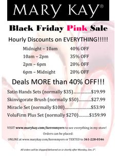 Pink Friday Boutique Ideas, Black Friday Pink, Mary Kay Sale, Mary Kay Christmas, Mary Kay Holiday, Satin Hands, Bogo Sale, Pink Sale