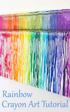 the rainbow crayon art tutor book is open to show it's colors