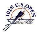 the logo for south u s open southern hill golf club, with a bird on top