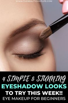 Eye Makeup How To Step By Step, Eye Shadow Tips For Beginners, Easy Eye Makeup For Wedding, Easy Smokey Eyeshadow For Beginners, Classic Eyeshadow Looks, Step By Step Eyeshadow For Beginners, Eye Makeup How To, Subtle Smokey Eye Tutorial, Easy Simple Makeup Looks For Beginners