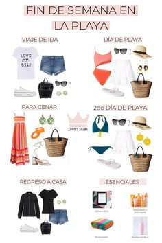 a poster with different types of clothes and accessories