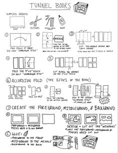 a bunch of diagrams that are on top of a sheet of paper with some writing