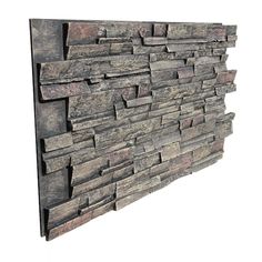 a wall made out of wooden planks on a white background