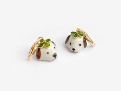 Handmade cute little porcelain dog earrings with little leaf hats. Metal parts are 18k real gold plated One Earring weighs ~ 2,6g Porcelain Dog, Porcelain Earrings, One Earring, Dog Earrings, Animal Earrings, Plate Size, Real Gold, Favorite Things Gift, Jewelry Earrings Dangle