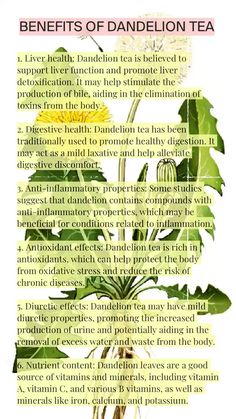 the benefits of dandelion tea