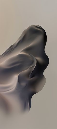 an abstract image of the shape of a woman's head with flowing fabric on it