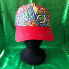 Beautiful Snapback Hat! Red, And Colorful Floral Design Snapback By Sacred Surf Hawaii! Red Mesh In The Back, Red Mesh On The Top & Sides, And Multicolor Floral Front With A Few Sparkly Gems. Adjustable Closure, One Size Fits Most. New, With Tags. Red Beach Cap, Red Summer Hat With Curved Bill, Red Curved Bill Hat For Summer, Adjustable Red Baseball Cap For Beach, Fun Red Snapback Baseball Cap, Adjustable Red Baseball Cap For The Beach, Retro Red Beach Hat, Retro Red Summer Hats, Adjustable Red Trucker Hat