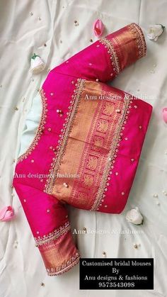 Maggam Work Blouse Designs Heavy, Krishnaveni Amireddy Studio, Blouse Designs With Work, Bride Blouse Designs India, Heavy Bridal Aari Work Blouse Design, Muggum Work Blouse Designs, Maggam Work Blouse Designs Bridal Heavy, Computer Work Blouse Designs Latest For Pattu Sarees