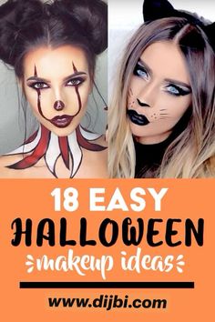 Halloween Costumes With Just Makeup, Adult Halloween Face Paint Ideas, Last Min Diy Halloween Costumes, Makeup Only Halloween Costumes, Quick And Easy Halloween Makeup Looks, Quick Easy Diy Halloween Costumes Women Simple, Make Up For Halloween Ideas