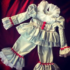 Baby Clown Costume, Baby Pennywise, Clown Costume Halloween, Goth Couture, It Costume, Clown Dress, Adornos Halloween