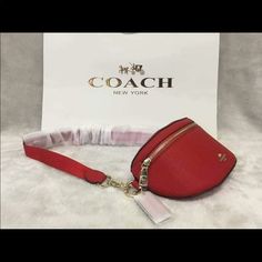 All Leather Fanny Pak Coach New York, Coach Bags, Crossbody Bags, Bags Women, Black Red, Women Handbags, Black And Red, Bag Lady, Handbags