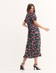 Big Floral, Shop Now, Midi Dress, Navy, Floral, Dresses