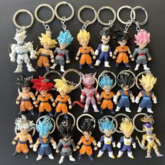 the dragon ball keychains are all different styles and sizes, but one is for each