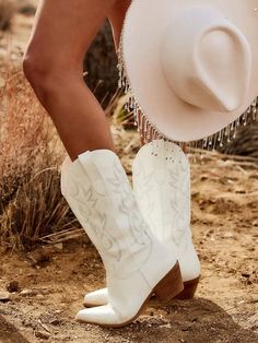 Fashion Cowgirl Boots Cowboy Boots For Women Western Stitched Ankle Boots Almond Toe Short Booties Embroidered Boot Pull Tabs Metallic White Black White         Women Shoes, size features are:Bust: ,Length: ,Sleeve Length: Country Music Outfits, Summer Country Concert Outfit, Womens White Boots, Country Concert Outfits, Cowgirl Vintage, Botas Western, Designer Ankle Boots, Concert Outfit Summer, Western Ankle Boots