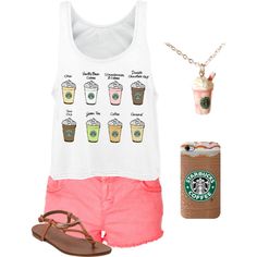 "Starbucks Outfit" Starbucks Case, Starbucks Shirt, Starbucks Party, Cute Summer Outfits, Types Of Fashion Styles