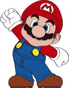 an image of a mario bros character waving