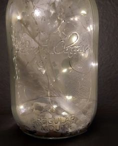 a mason jar filled with water and ice