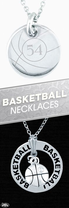 a basketball necklace with the number 54 on it and an inscription that reads basketball neccllaces