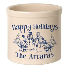 happy holidays the arcaras ceramic storage jar