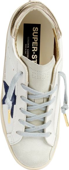 Golden Goose Super-Star Low Top Sneaker (Women) | Nordstrom Expensive Sneakers Women, Back 70 Sneakers, Blue Golden Goose, Expensive Sneakers, Different Shoes, Top Sneakers Women, Star Sneakers, Super Star, Blue Star