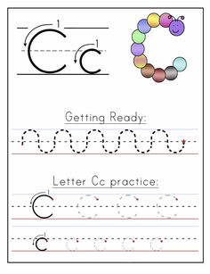 the letter c worksheet is shown with letters and numbers to be used for writing