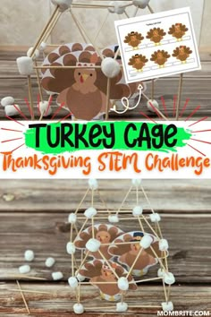 Turkey Cage Stem, Thanksgiving Challenge, Thanksgiving Stem Activities, Thanksgiving Play, November Classroom, Food Thanksgiving