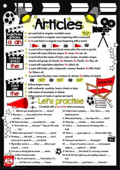 a poster with words and pictures on it, including an article about the film industry