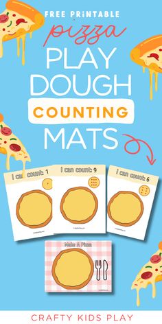 pizza play dough counting mats with free printables