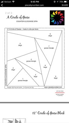 the diagram shows how to make an origami kite with different shapes and sizes