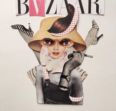 a magazine cover with an image of a woman's face and shoes on it