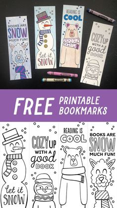 the free printable bookmarks for kids to color and learn how to use them