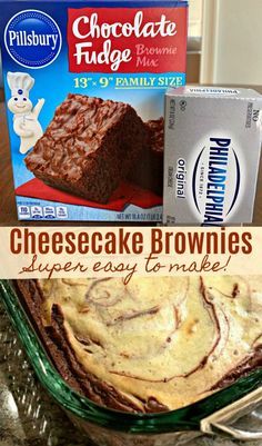 chocolate fudge brownies in a glass baking dish with a carton of milk next to it